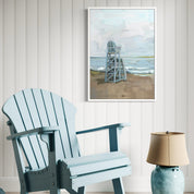No Lifeguard on Duty Framed Canvas