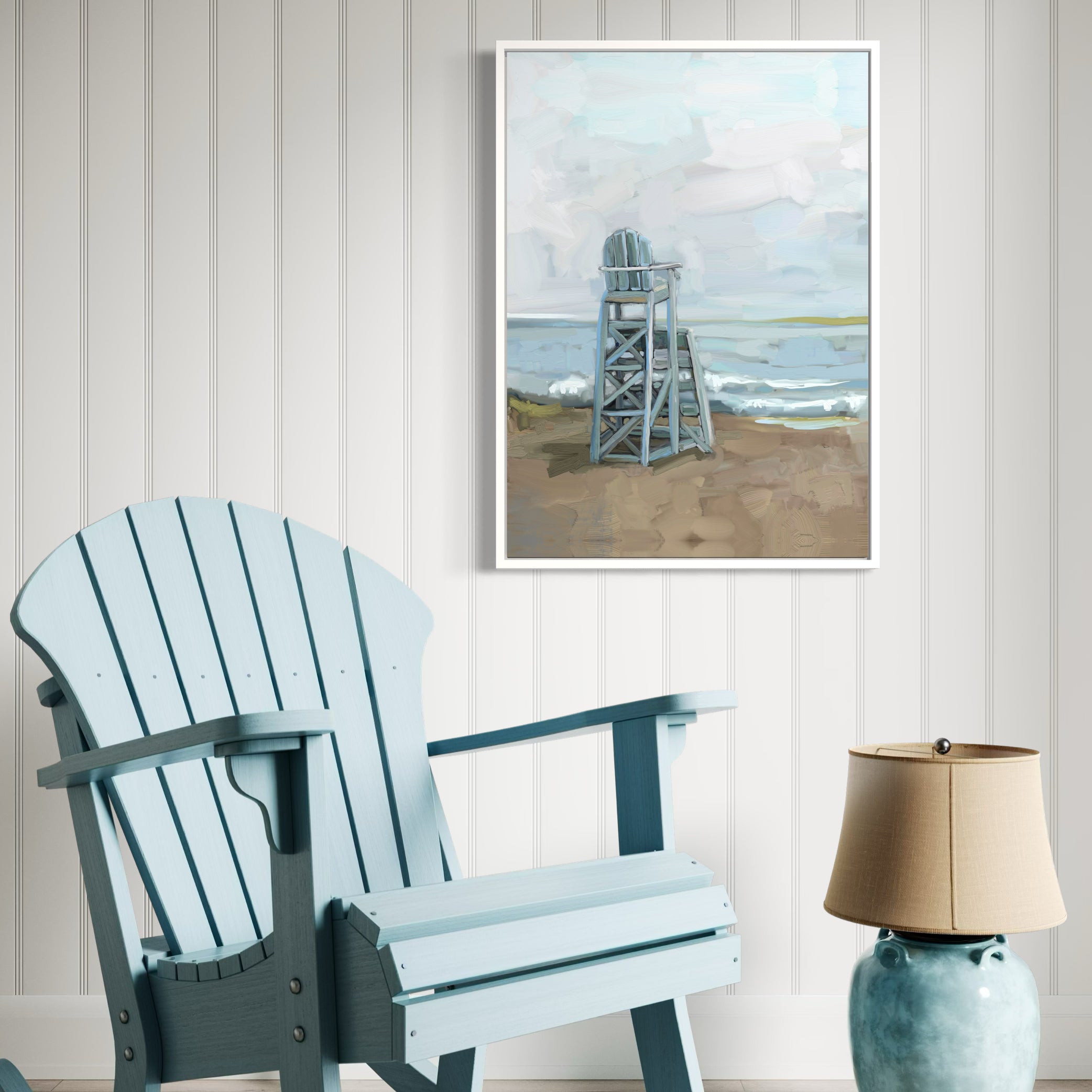No Lifeguard on Duty Framed Canvas