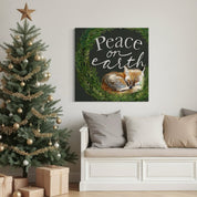 Peace on Earth Fox Canvas Wrap