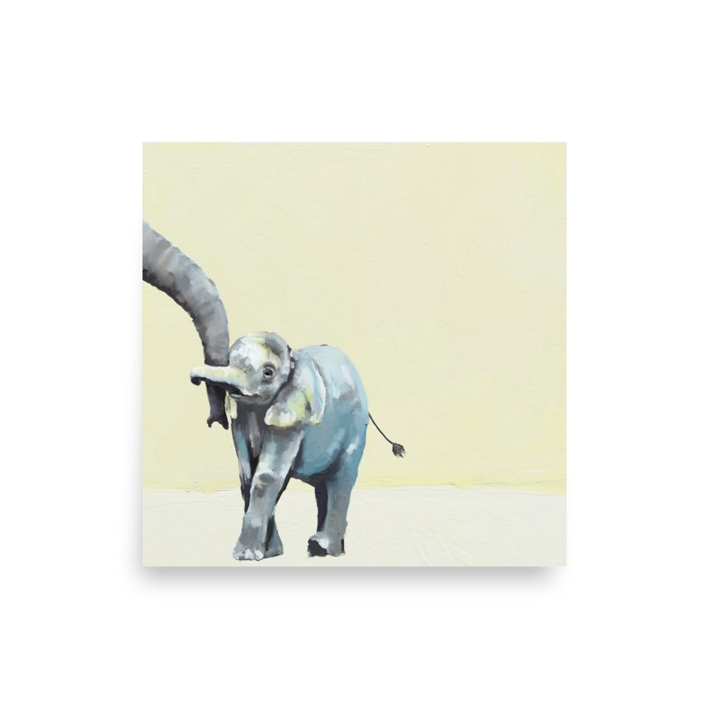 You and Me Elephant Paper Print