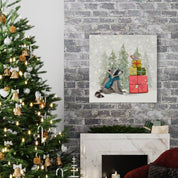 Santa Claws Raccoon Canvas Wrap