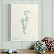 Seahorses Framed Canvas