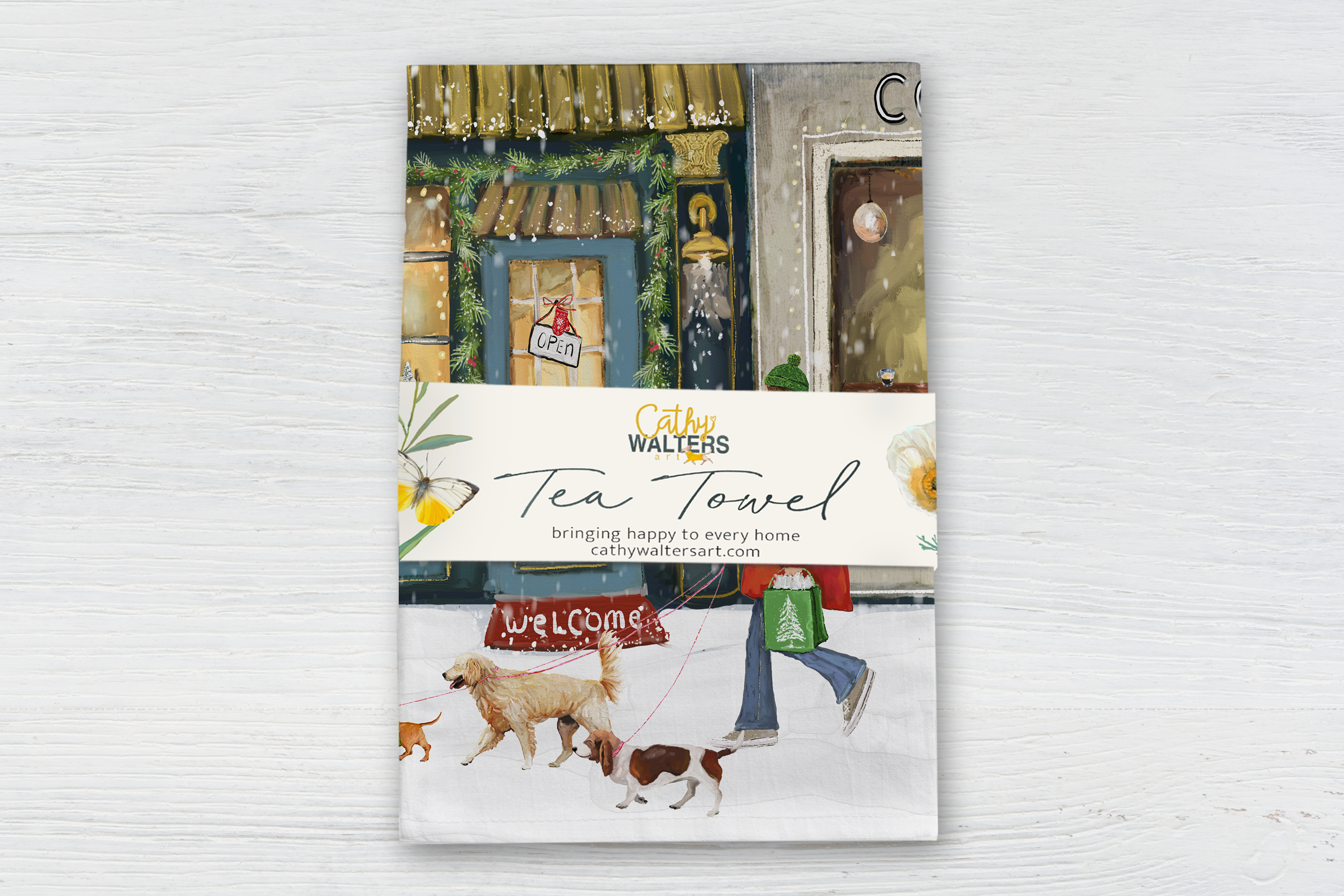 Shop Girl Tea Towel