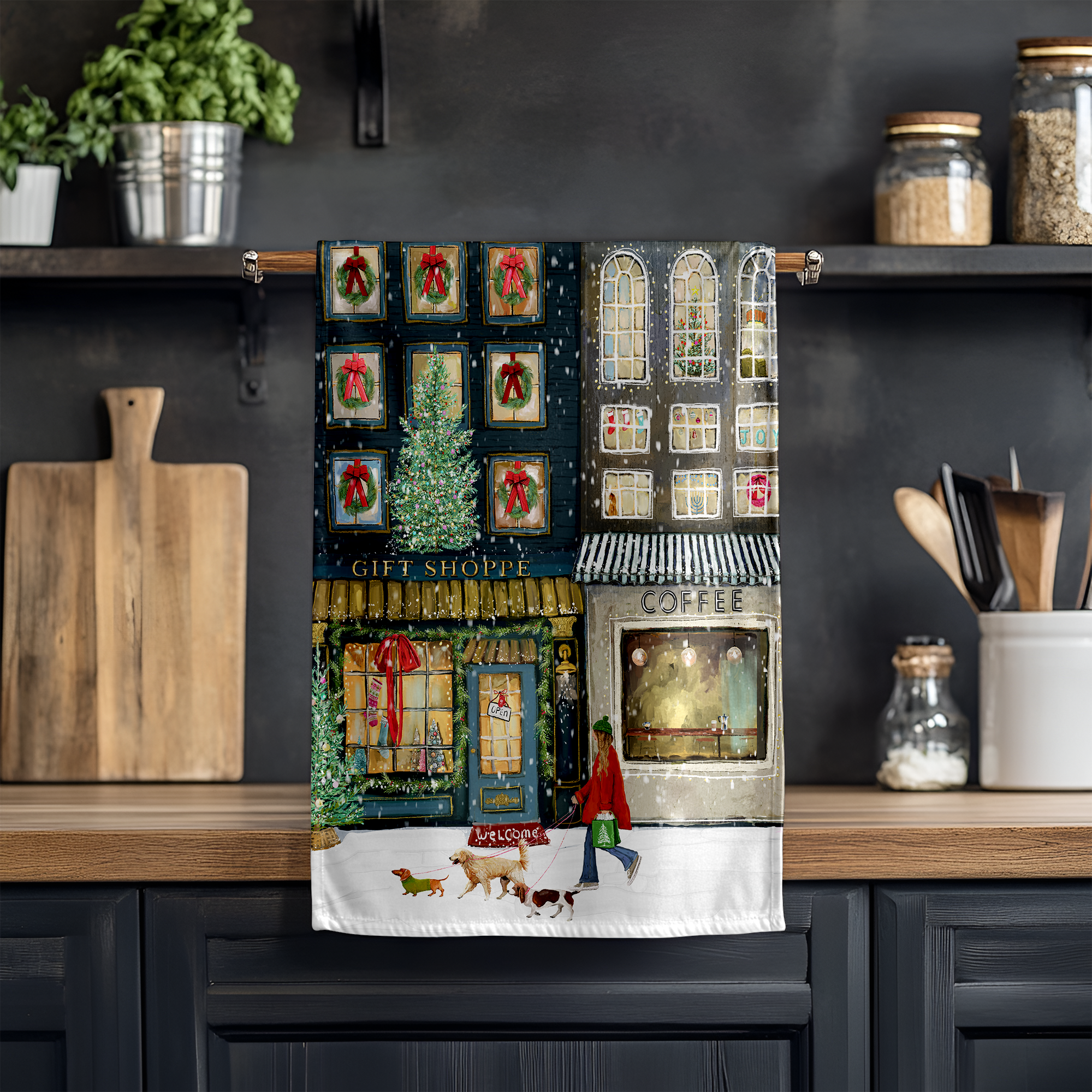Shop Girl Tea Towel