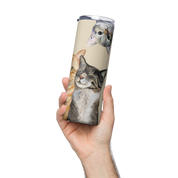 Three Cats Plus One Stainless steel tumbler