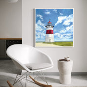 Stratford Point Lighthouse Framed Canvas