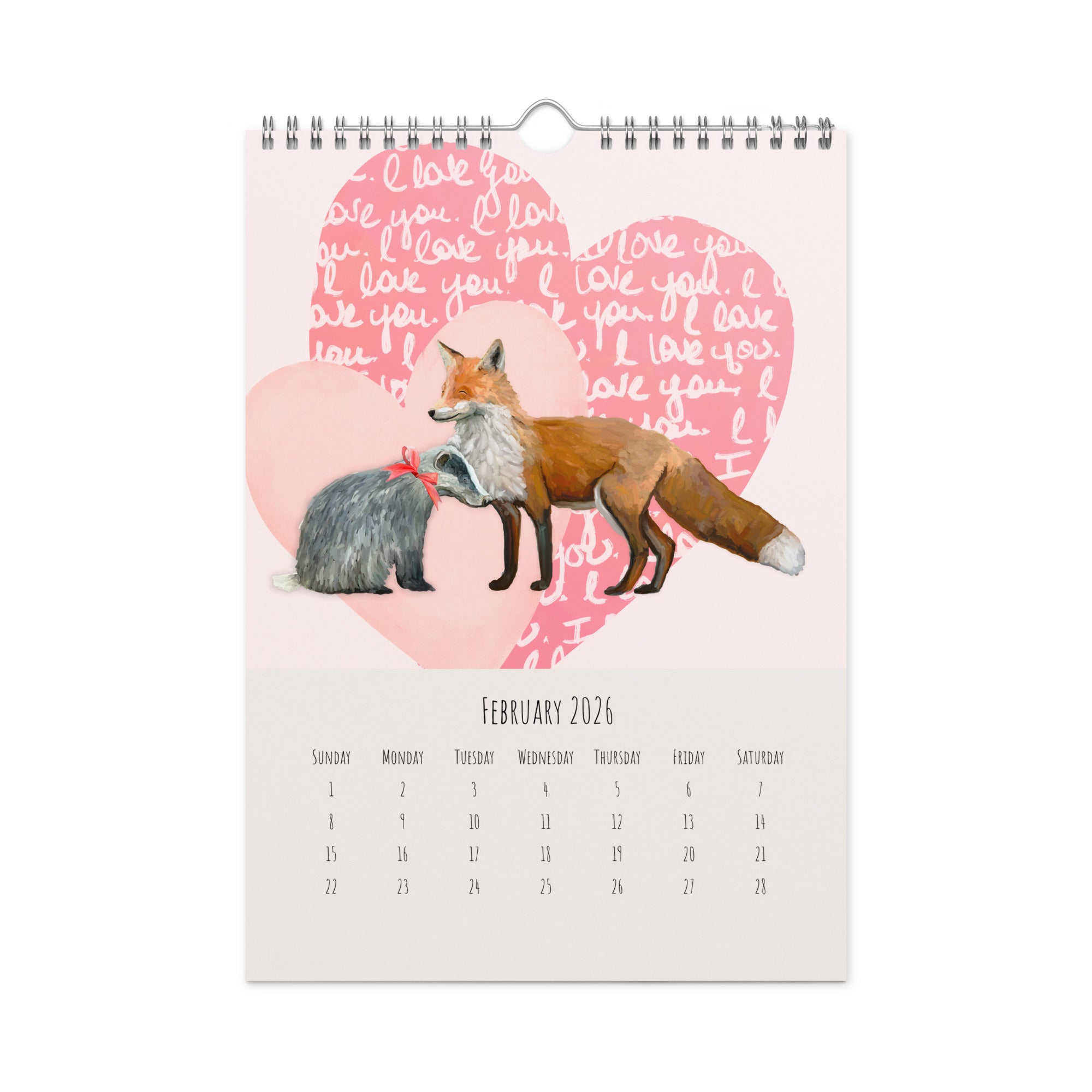 2026 Woodland Creatures Wall Calendar