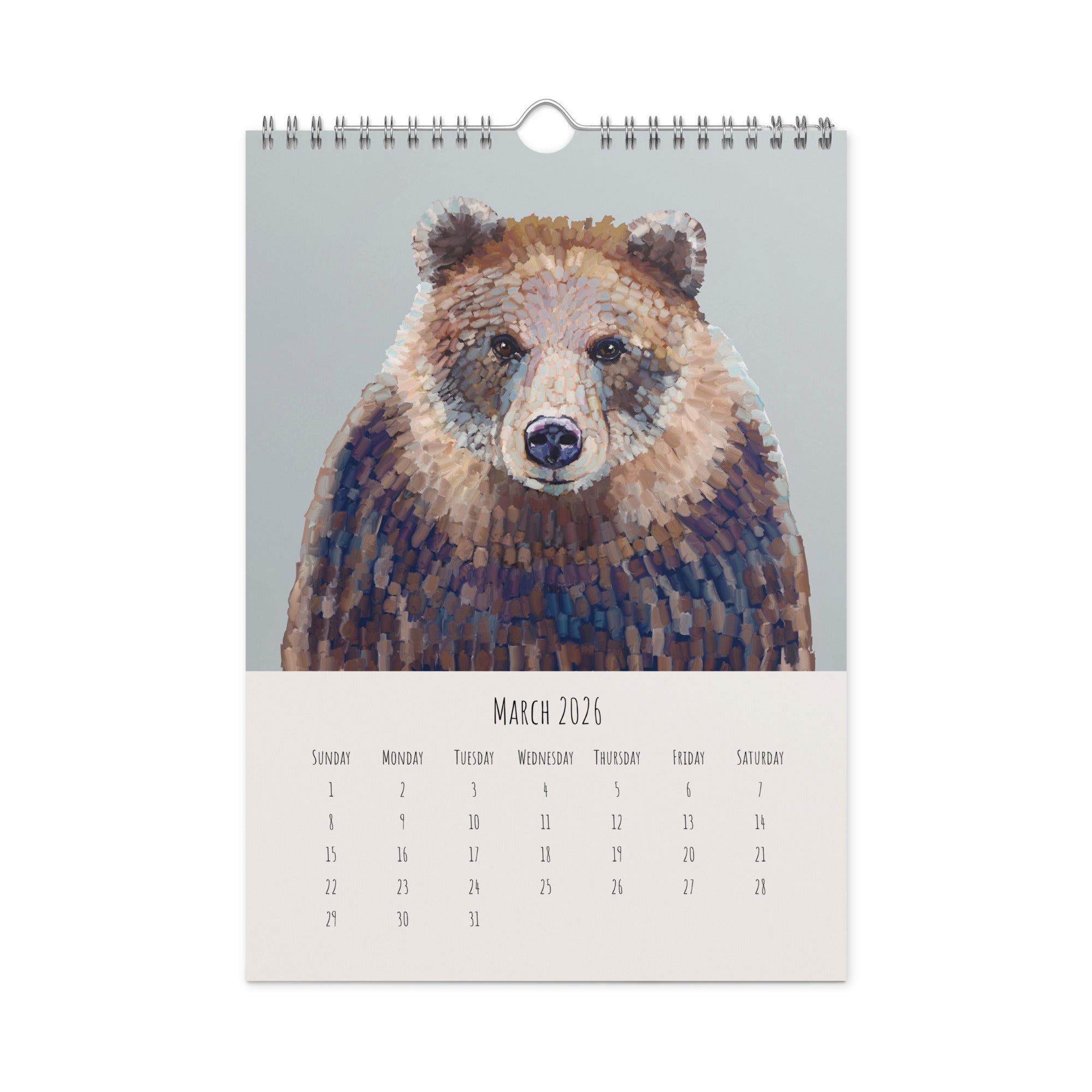 2026 Woodland Creatures Wall Calendar