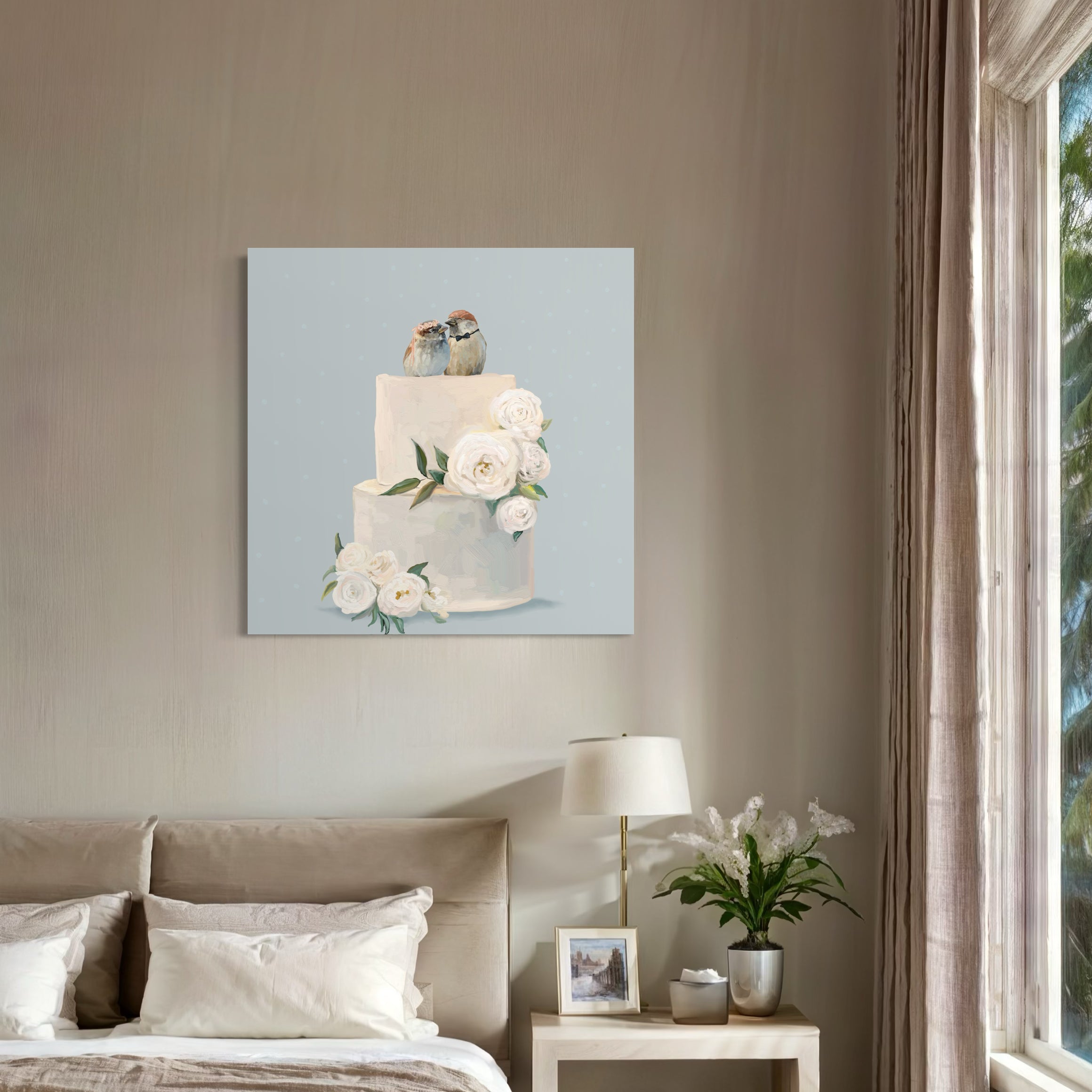 Wedding Birds Canvas Wrap