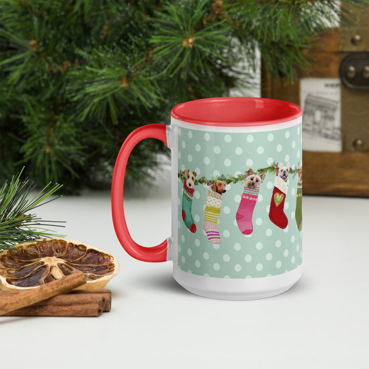 Dogs in Stockings Mug