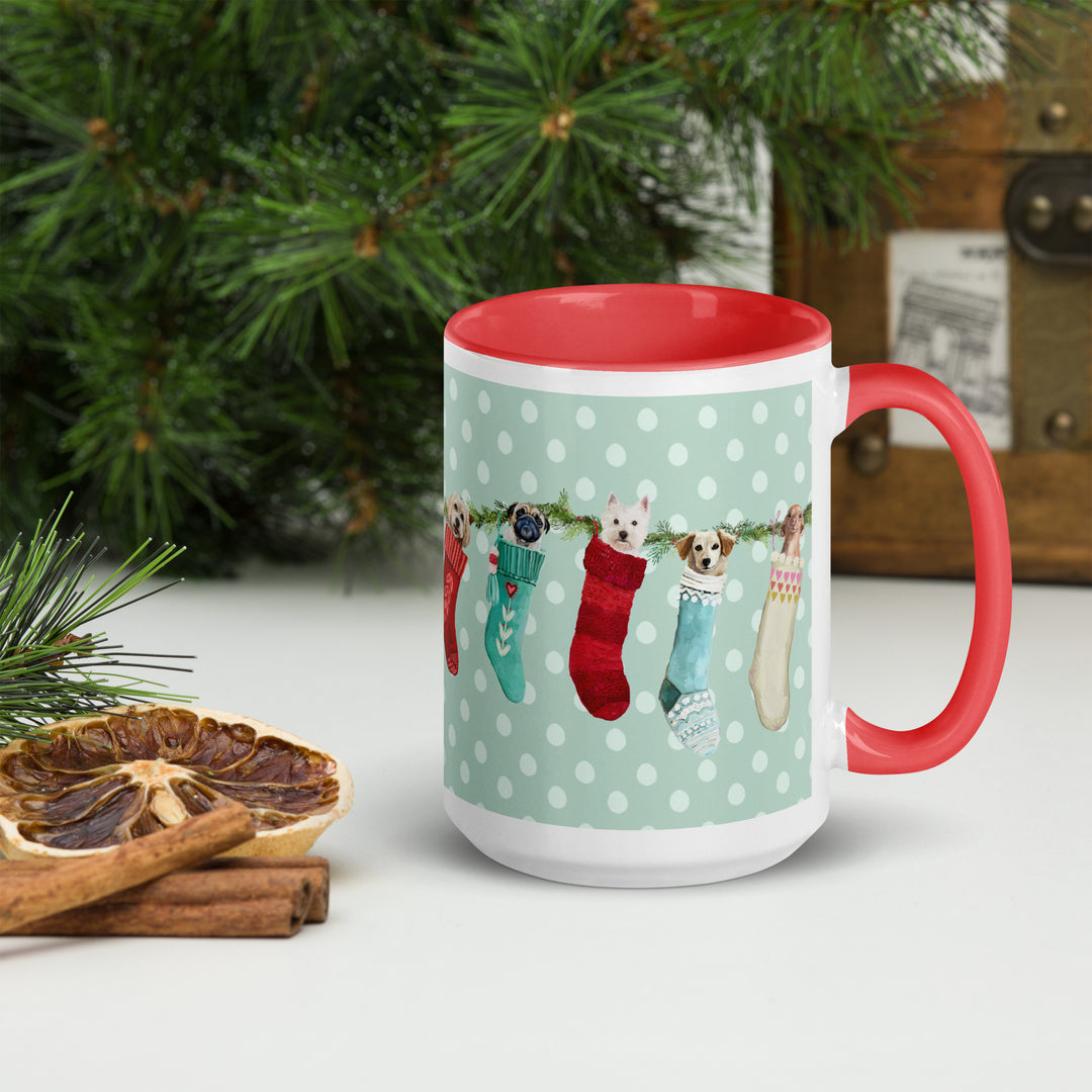 Dogs in Stockings Mug