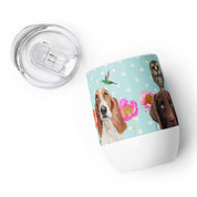 Dogs and Birds Wine Tumbler