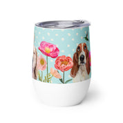 Dogs and Birds Wine Tumbler