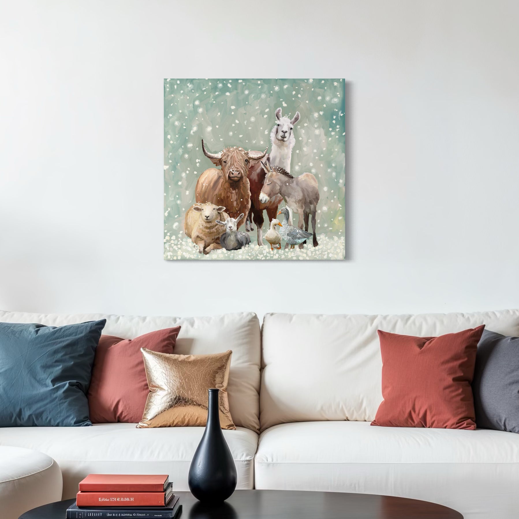 Winter Farm Canvas Wrap