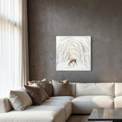 Winter Morning Deer Canvas Wrap
