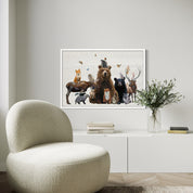 Woodland Bunch Framed Canvas