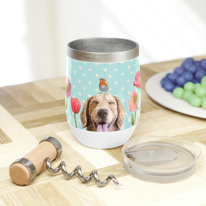 Dogs and Birds Wine Tumbler