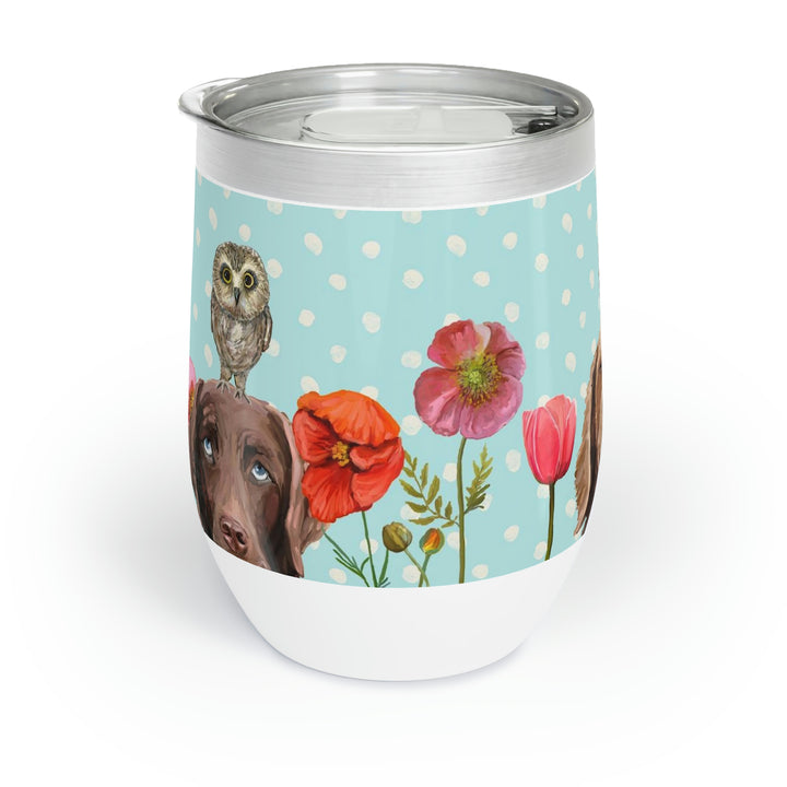 Dogs and Birds Wine Tumbler