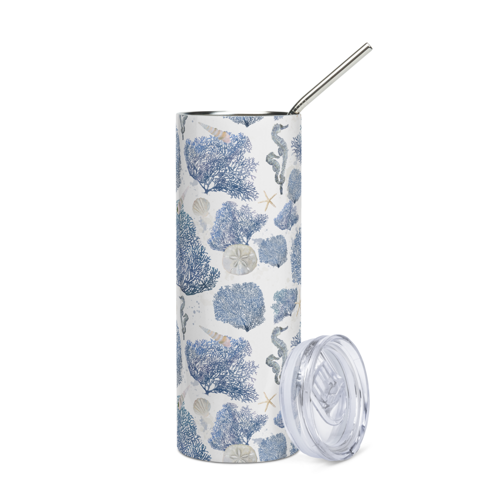 Blue Coral Stainless Steel Tumbler