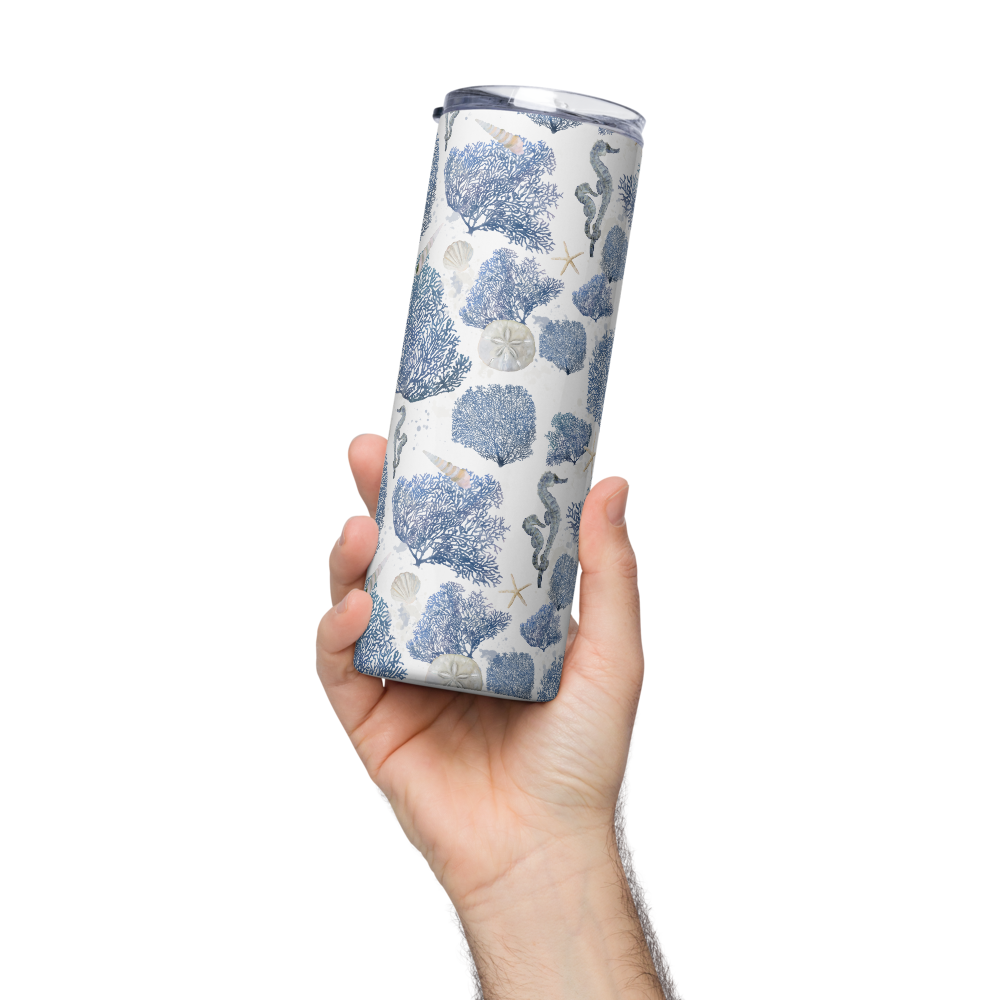 Blue Coral Stainless Steel Tumbler