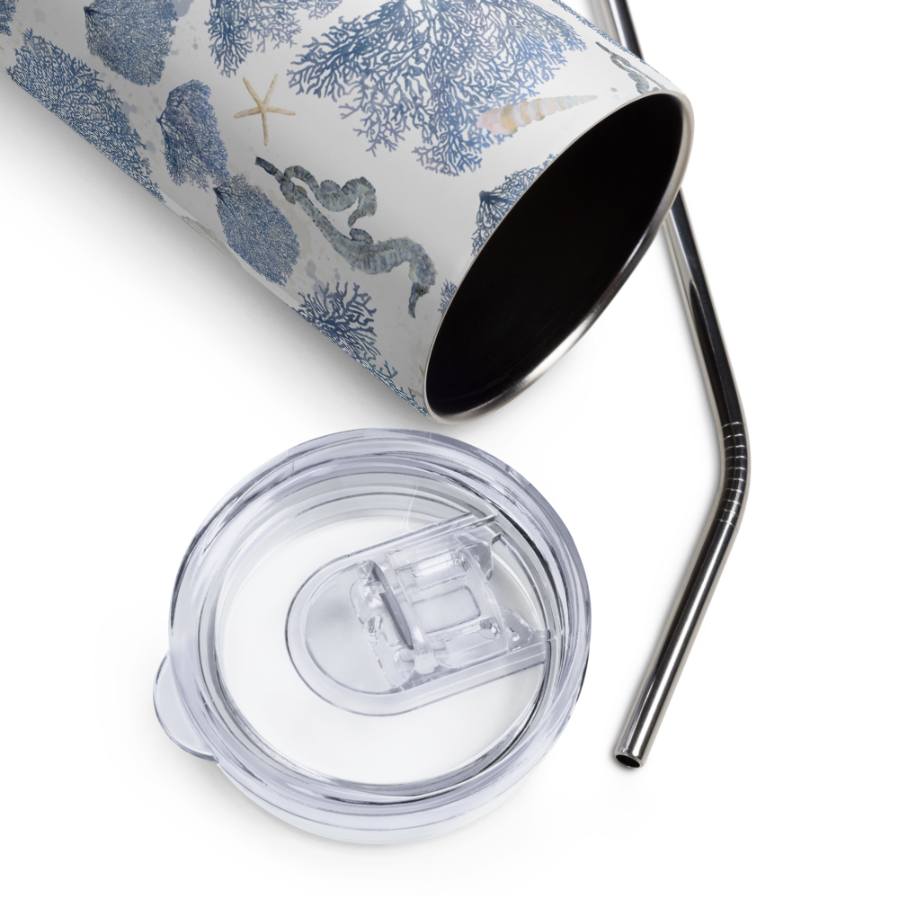 Blue Coral Stainless Steel Tumbler